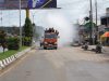 Satgas Covid-19 Kab.Kutim Menggelar Penyemprotan Desinfectan Disepanjang Jalan Yos Sudarso