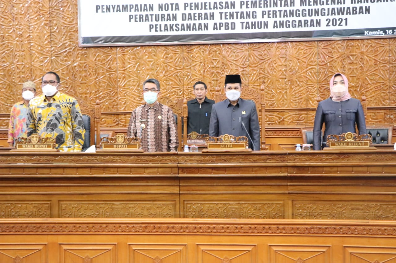 Nota Penjelasan Raperda Pertanggungjawaban Pelaksanaan APBD TA 2021